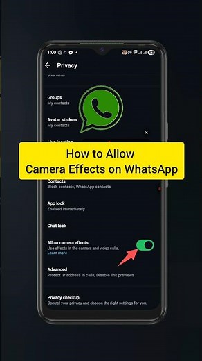 How to Allow Camera Effects on WhatsApp | Camera Settings Guide