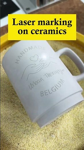 DIY Personalized Ceramic Mugs! Fiber Laser Marking Machine Tutorial (PEDB-400B)