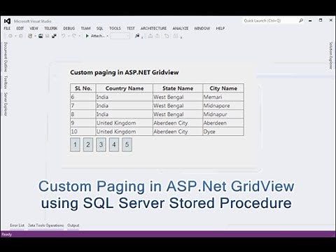 Implement Custom Paging in ASP.Net GridView using SQL Server Stored Procedure