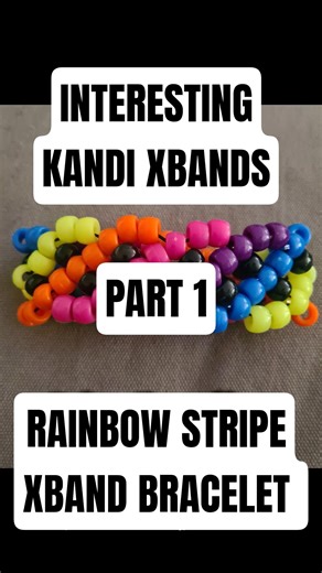 Kandi Band Series - Part 1: Rainbow Stripe Xband Bracelet #kandi #tutorial