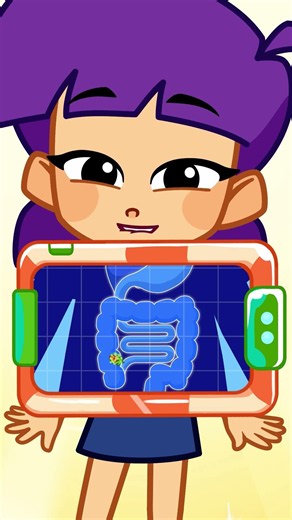 Let's find out how the digestive system works in our body! | Magic X-ray for Kids