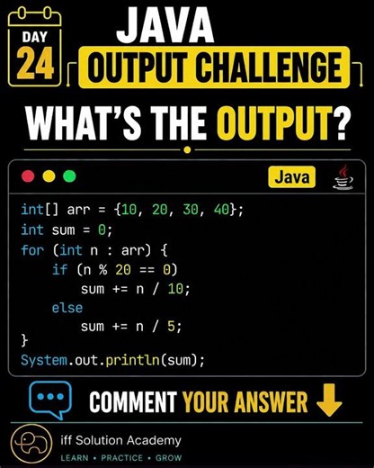 Java Coding Challenge #24 | What's the Output? 😳 #shorts
