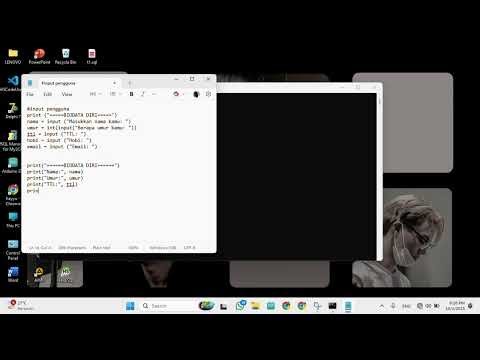 TUGAS 2 PEMROGRAMAN DASAR - MEMBUAT BIODATA DIRI MENGGUNAKAN PYTHON