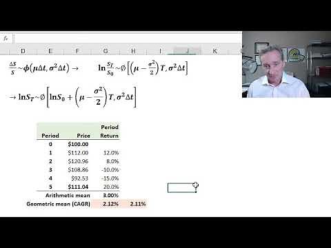 Lognormal property of stock prices assumed by Black-Scholes (FRM T4-10)
