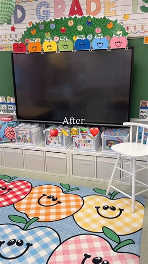 Before and after nostalgic classroom reveal!