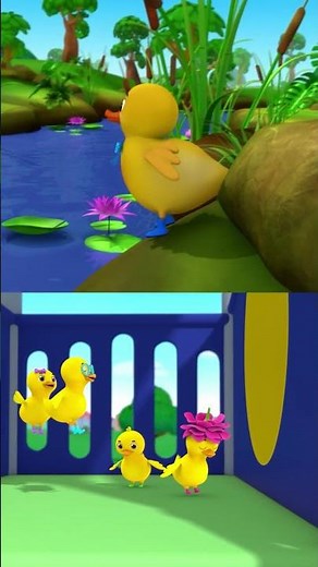 6 Little Ducks Lullaby 🦆 #Shorts
