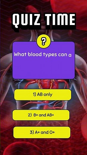Blood Types Quiz 🩸 | O+, O-, A, B, AB #quiz