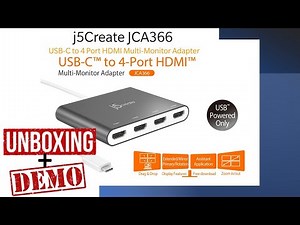 J5create JCA366 Multi Monitor Adapter Unboxing & demo