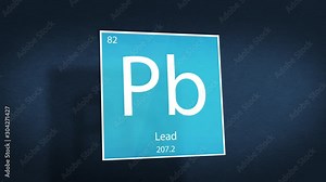 Periodic Table of Elements Cinematic Animated Series - Element Lead hovering in space