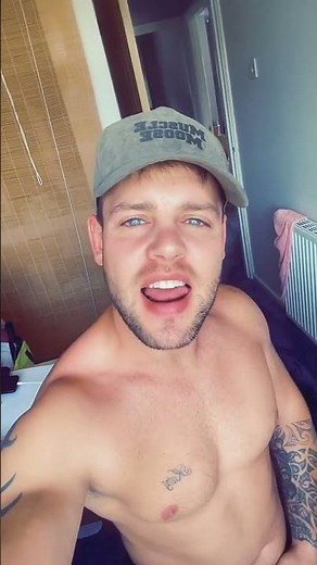 Expressive Shirtless Man with Tattoos Singing#emotional #tattoos #man #singing