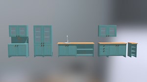 Modular kitchen cabinets - Download Free 3D model by sauti