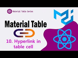 10. Add Hyperlink in Material Table | Material UI