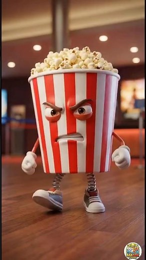 Angry Popcorn! 🍿😤 Stop eating me like that! #Shorts