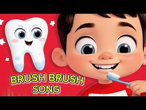 "Brush, Brush Song 🪥✨ | Fun Toothbrushing Song for Kids! 🎶