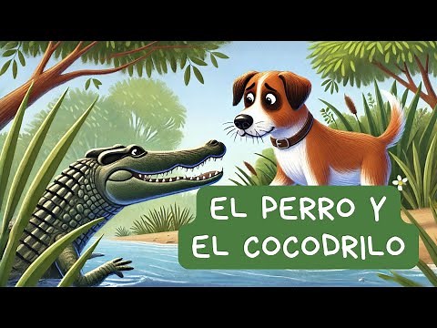El Perro y el Cocodrilo 🐶🐊 Cuento Infantil con Moraleja Historias para Niños