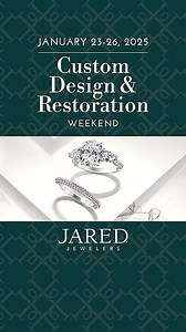 Expert jewelry services available at all locations. Visit us during the Custom Design & Restoration Weekend from January 9-13, in-store only. | Jared Jewelers