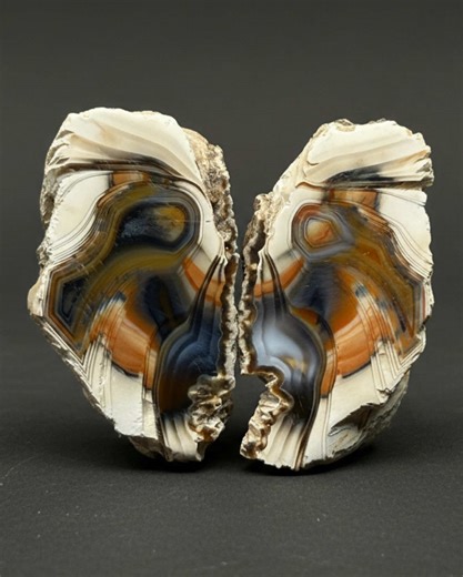 🌋 High-Grade Sumatra Agate | Indonesia 🌋 This is what time looks like. Layered chalcedony banding formed as silica-rich fluids slowly filled volcanic cavities—one microscopic layer at a time. No dyes. No treatments. Just pure Earth craftsmanship. ✨ Why collectors love Sumatra Agate • Natural banding with serious depth • Durable quartz family (built to last) • Every pattern is completely unique • Looks unreal under macro lighting 🪨 Origin: Sumatra, Indonesia 🧬 Mineral: Agate (chalcedony / mic
