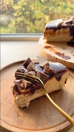 No Oven Needed… Reese’s Peanut Butter Cheesecake #reeses #peanutbuttercheesecake #nobakecheesecake