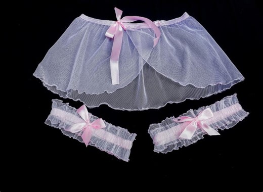 Pink Mini Skirt, Pink Garters, Lace Skirt, Sissy Maid Skirt, Transparent Skirt, Sheer Skirt, Halloween Costume, Crossdresser Unisex Skirt - Etsy