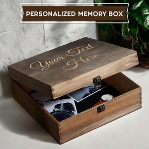 Personalized Engraved Wooden Keepsake Box - Memory Chest for Weddings, Rustic Memento Box, Perfect for Photos & Sentimental Keepsakes - Etsy UK