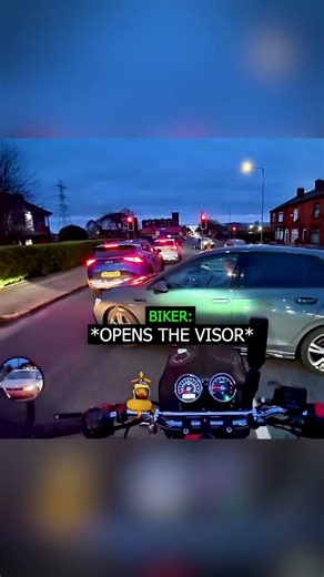 Car Driver Helps Biker From Bad Driver