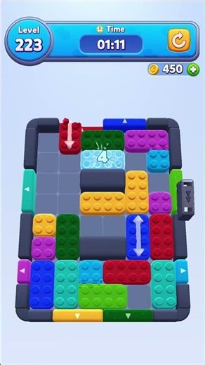 Color Block Jam 223 Solution Walkthrough