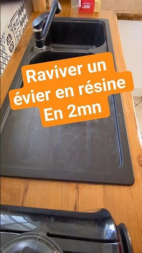 Comment Raviver un évier en résine en 2 minutes. #astuce #astuces #tips #ideas #nettoyage #short