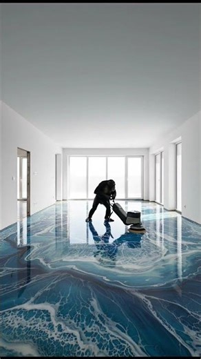 THIS FLOOR IS ABSOLUTELY CRAZY 😱🌊 Epoxy ocean floor “Marine”