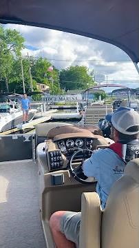 Pulling into Our Lake Hopatcong Marina: Bridge Marina Boat Docking Demo #shorts