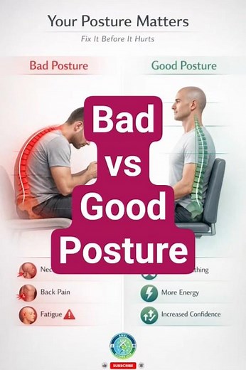 Bad vs Good Posture #humanbody #didyouknow #science #sciencefacts