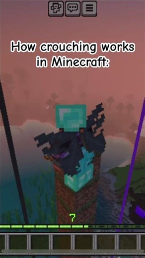 How crouching works in Minecraft: #minecraft #memes