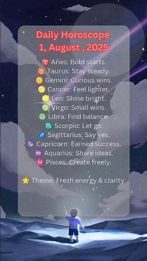 🌟 August 1, 2025 Horoscope for All 12 Zodiac Signs 🔮 | Bold Moves, Balance & Intuition!