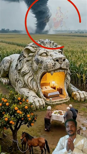 “सिंह के मुँह में बना गुप्त घर बिजली गिरते ही हुआ चमत्कार 😱#trendingnow #ytshortsindia #babifreitas