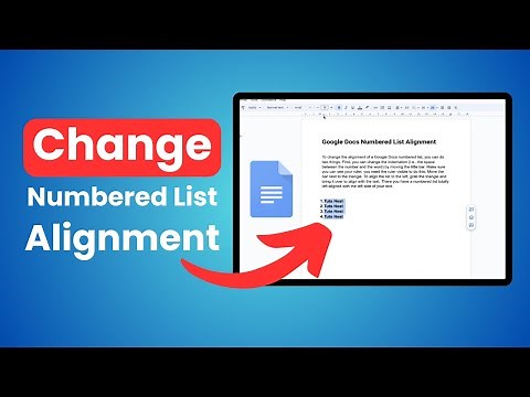 How To Change Numbered List Alignment In Google Docs