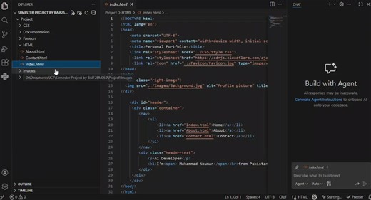 #webdevelopment #ict #portfolio #html #css #javascript #programming #studentproject #firstsemester #techjourney | Muhammad Nouman