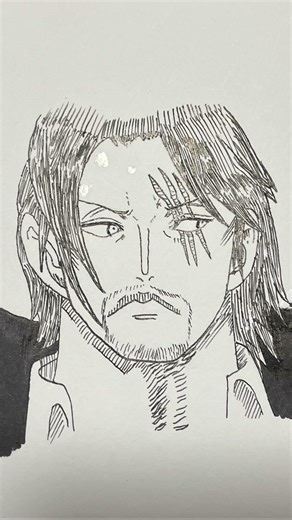 赤髪のシャンクス描いてみた！ #赤髪のシャンクス #シャンクス #ワンピース #イラスト