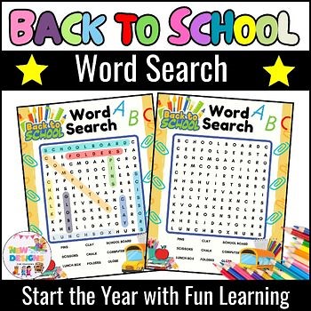 Engaging Back to School Word Search | Vocabulary Puzzle Game for Students