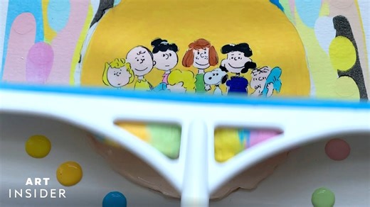 Squishy paintings with hidden illustrations.