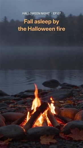 Fall Asleep by the Halloween Fire 🎃🔥 4 Hours of Rain #halloweenambience #fireplacesounds