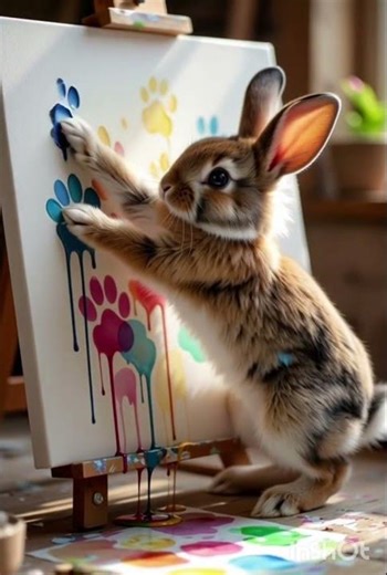cute bunny drawing paws !wow!cute#funny
