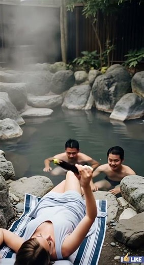 Rainfall in a Steamy Hot Spring | Sleep-Inducing ASMR | No Voice