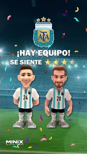 MINIX AFA Lionel Messi, Alexis MC Calister y Enzo Fernandez