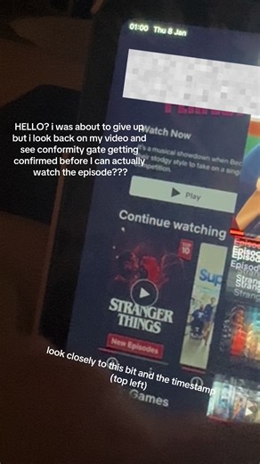 Conformity Gate Confirmation in Stranger Things Scene