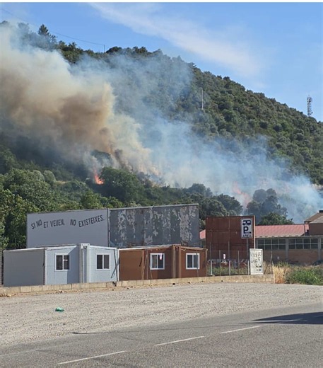 Incendi a Ponts: 17 dotacions de Bombers mobilitzades