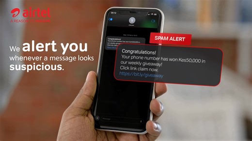 1.2K reactions · 117 comments | Enjoy peace of mind with Airtel Spam Alert - Africa’s first AI-powered Spam Alert service. It's your silent guardian, now working 24/7 to protect your inbox from unwanted messages. No setup needed, we've got you covered automatically. It’s smart. It’s fast. It’s always on. #SPAMAlertWithAirtel | Airtel Kenya | Facebook