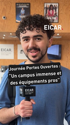 👀 Kilian est venu à la Journée Portes Ouvertes d’EICAR pour plonger dans l’univers du cinéma et de l’audiovisuel. 📅 Prochaine JPO à EICAR Paris : le 11 avril