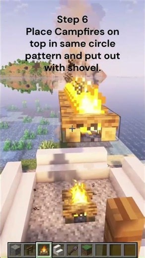 Gazebo Tutorial Minecraft with campfire #minecraft #minecraftshorts #gaming #gazebo #minecraftbuild