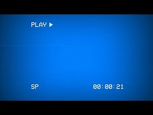 VHS Playback Blue Screen with Timecode - 30 Clips - Stock Video