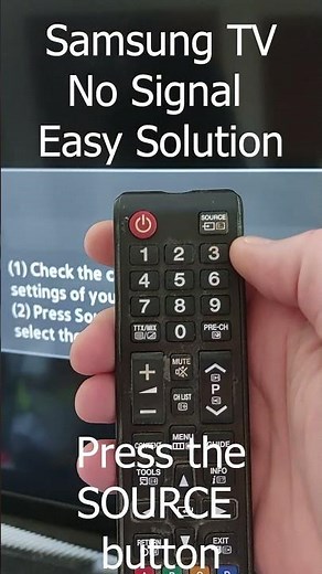Samsung TV fix no signal message easily #youtubeshorts