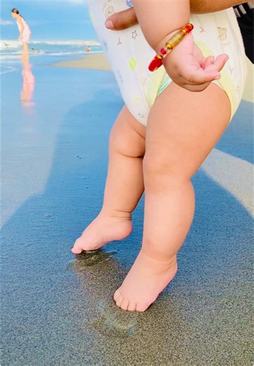 Clyde's First Beach Experience: A Baby's Delight